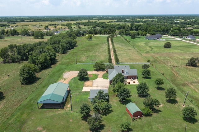 bird's eye view featuring a rural view