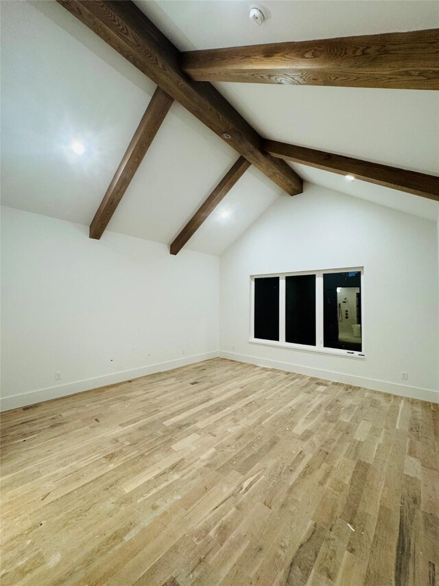 unfurnished room with light wood-type flooring