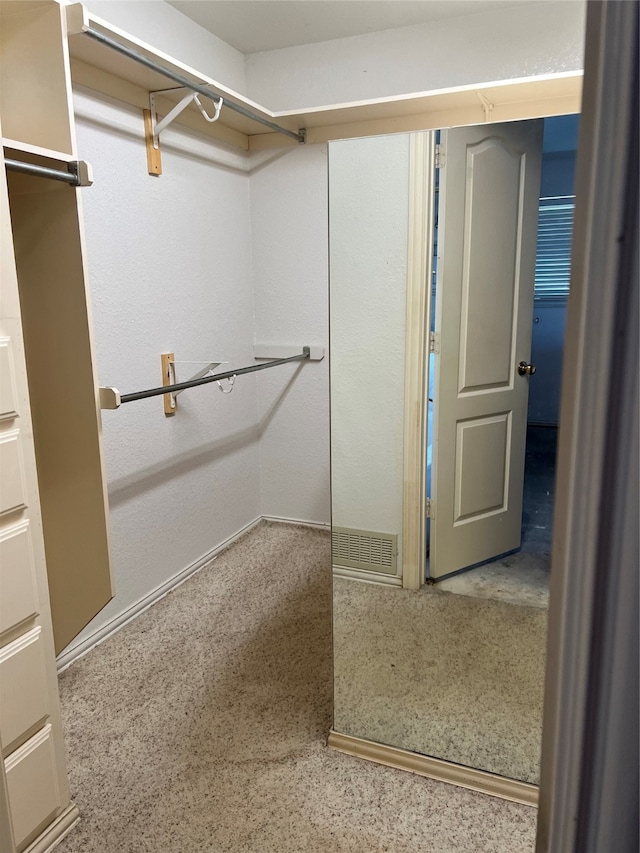 view of walk in closet