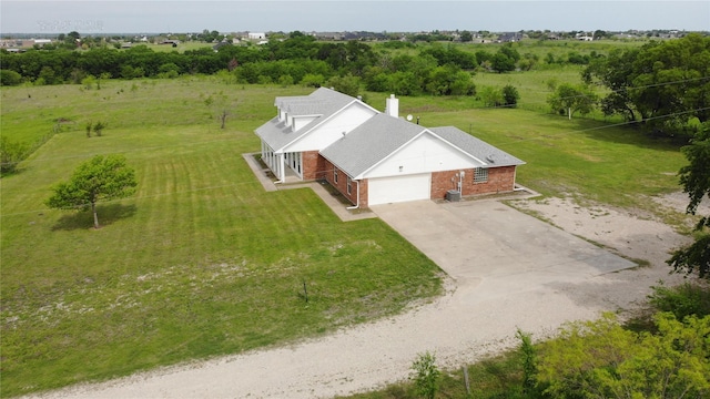 bird's eye view featuring a rural view