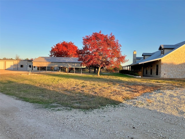 exterior space featuring a carport