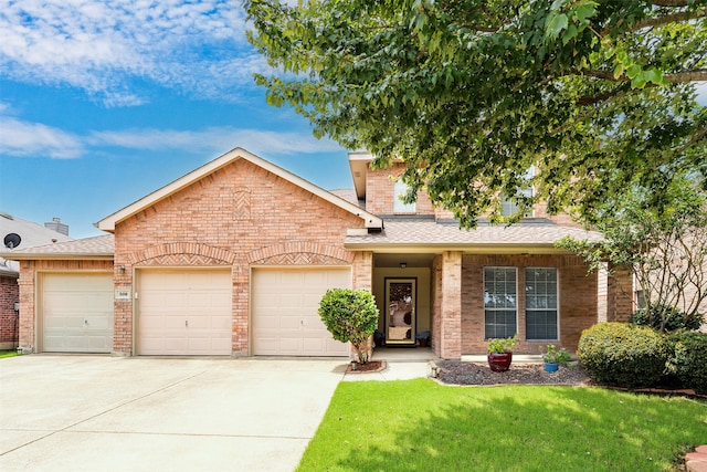 view of front facade with a garage