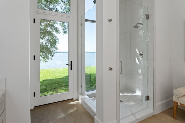 455 Sun Vly, Mabank, TX 75147 - doorway to outside featuring a water view