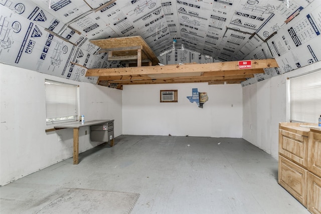 interior space featuring concrete flooring