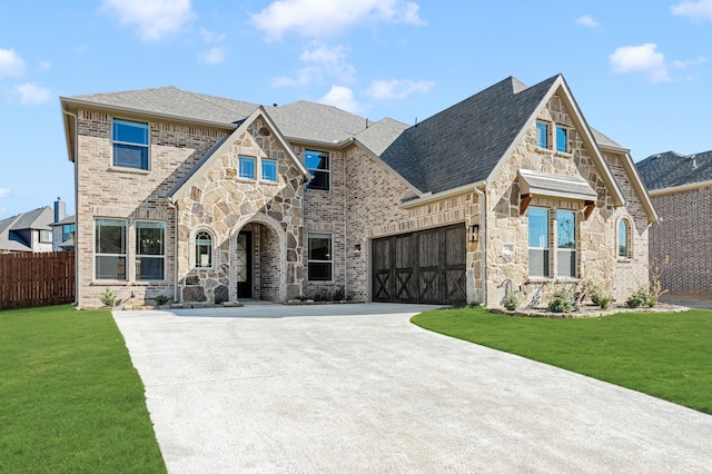 view of front of home featuring a front yard