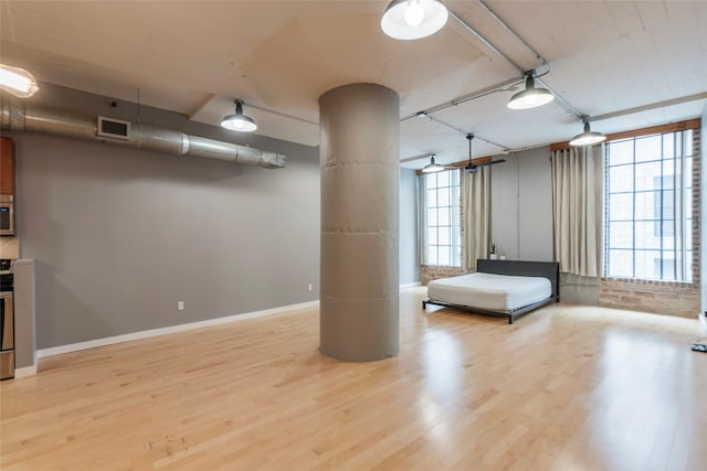 interior space with light wood-type flooring