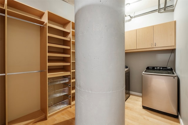 interior space with independent washer and dryer