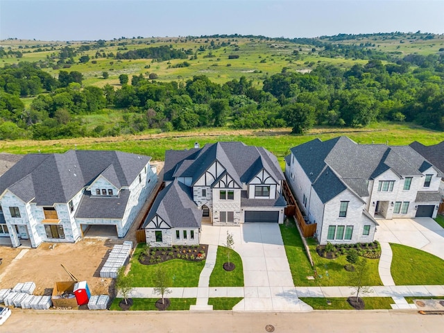 bird's eye view with a residential view