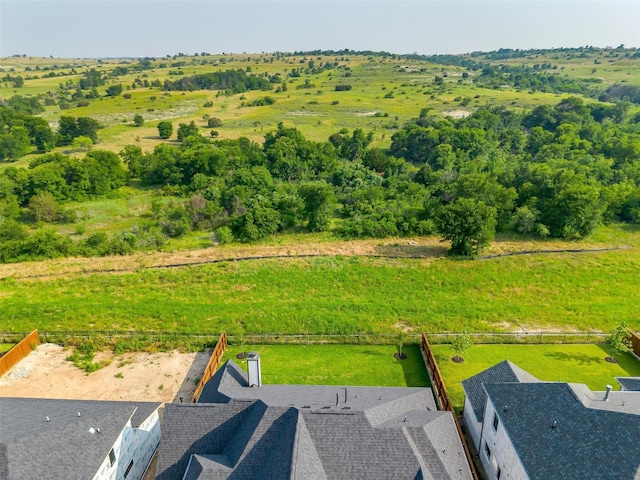 bird's eye view with a rural view