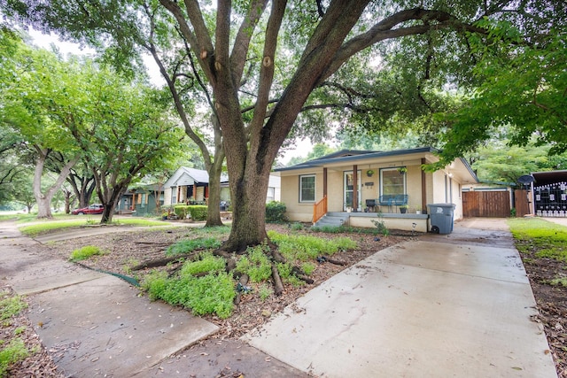 view of front of home with a porch