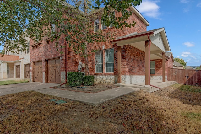 view of front of house featuring a garage