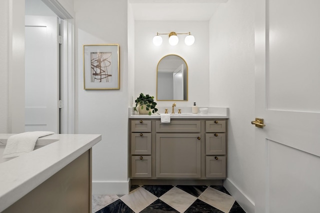 bathroom with vanity