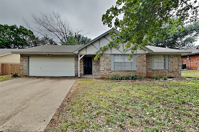 ranch-style home with a garage