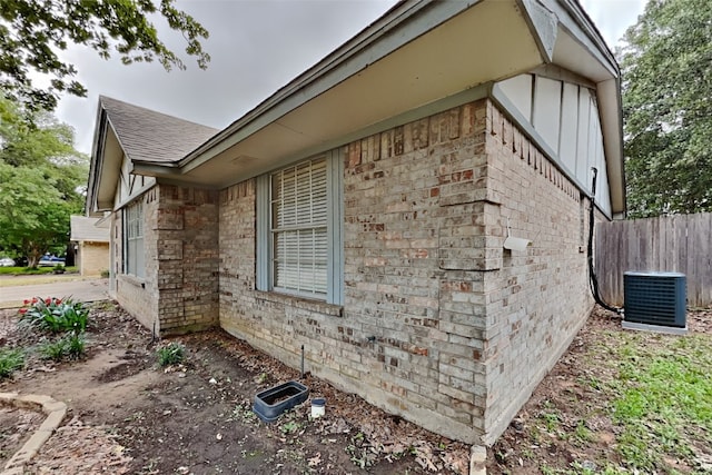 view of property exterior featuring central AC unit