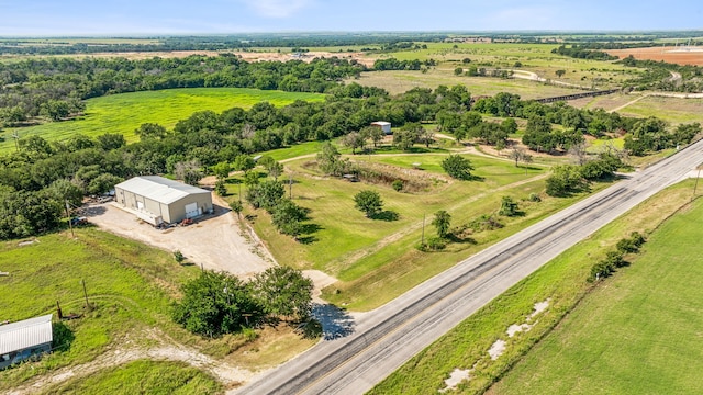 drone / aerial view with a rural view