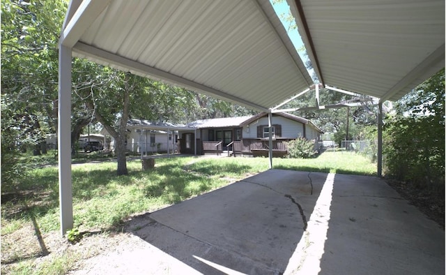 view of patio with a deck