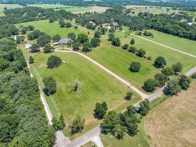 aerial view featuring a rural view