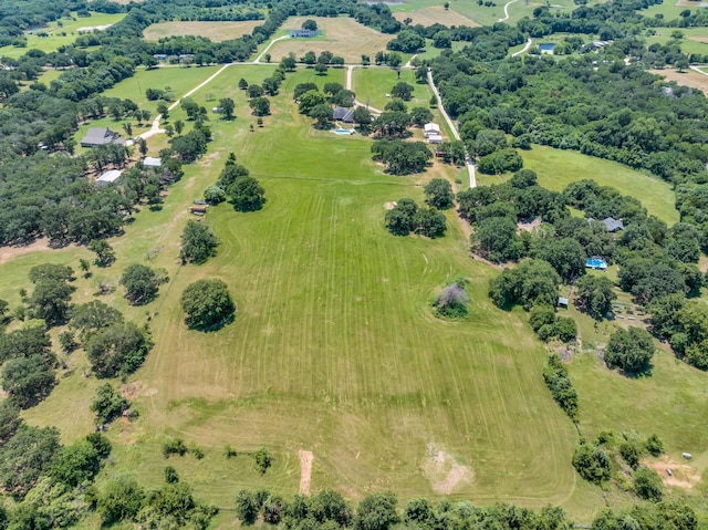 drone / aerial view with a rural view