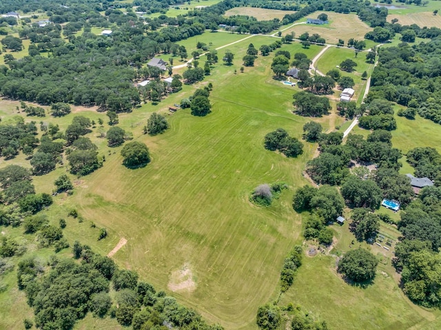 aerial view featuring a rural view