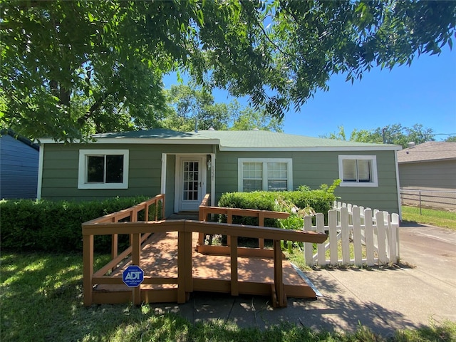 exterior space featuring a deck