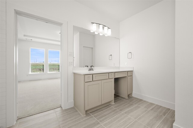 bathroom with vanity