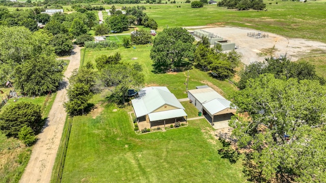 aerial view featuring a rural view