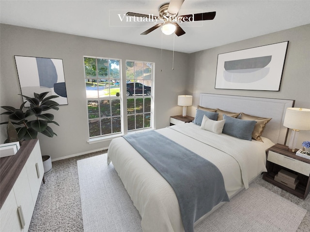 bedroom with ceiling fan