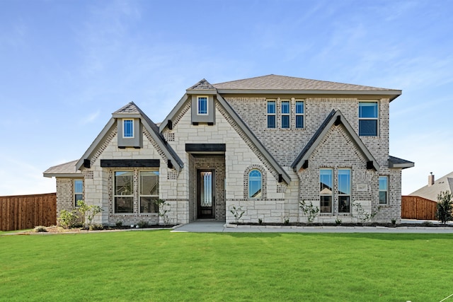 view of front of home featuring a front yard