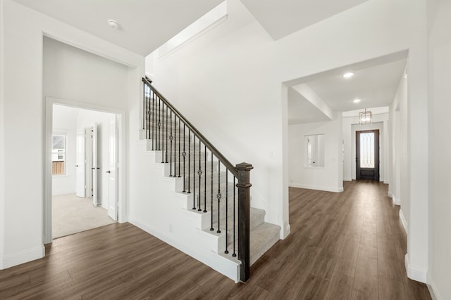 entryway featuring dark hardwood / wood-style floors