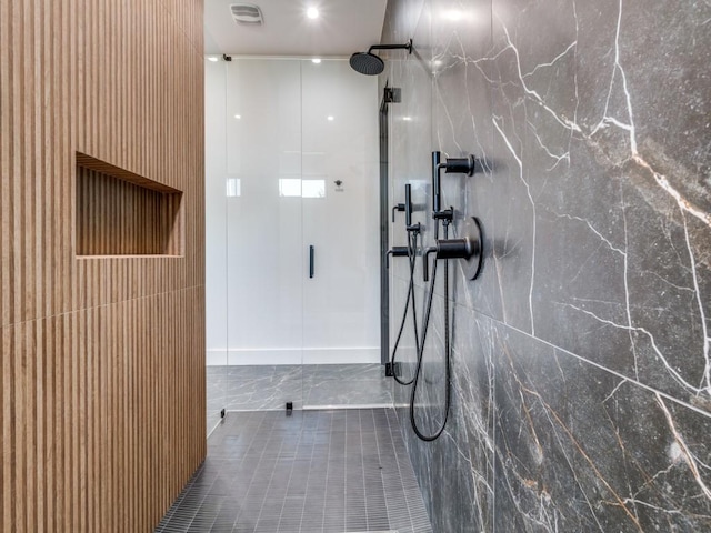 bathroom with walk in shower