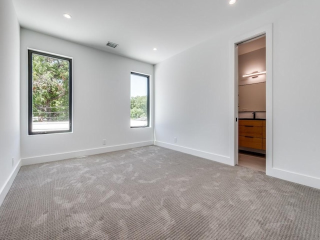 view of carpeted empty room