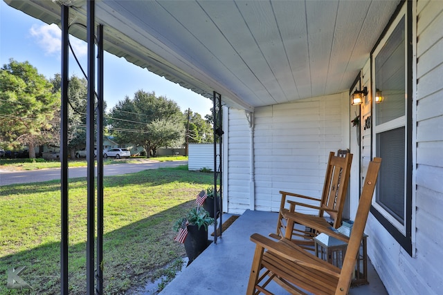 view of patio with covered porch