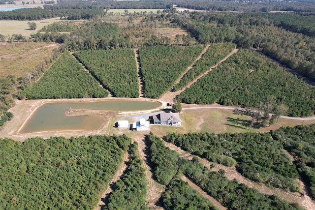 968 Mounce Rd, Grand Cane, LA 71032 - birds eye view of property with a water view and a rural view
