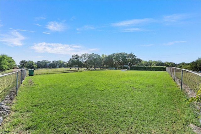 view of yard featuring a rural view