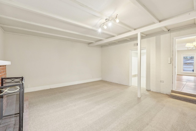 interior space with carpet flooring