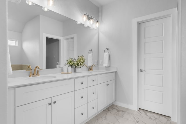 bathroom with vanity