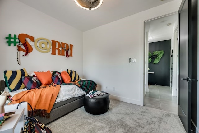 view of tiled bedroom