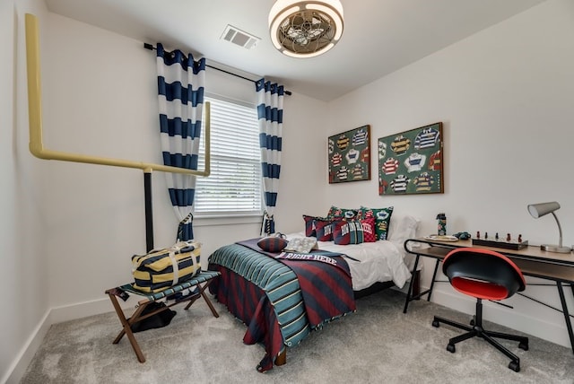 view of carpeted bedroom