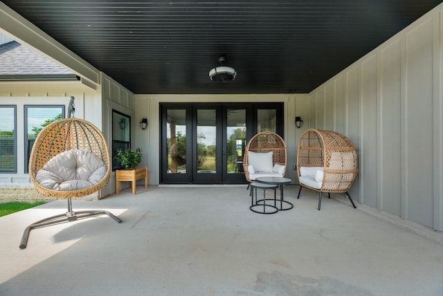 view of patio with french doors