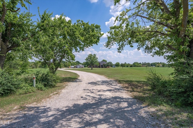 view of street featuring a rural view