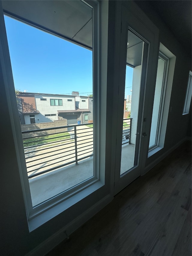 interior details with hardwood / wood-style flooring