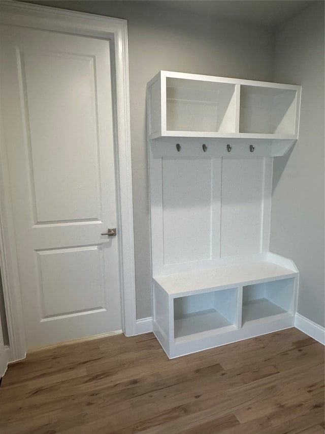 mudroom featuring hardwood / wood-style flooring