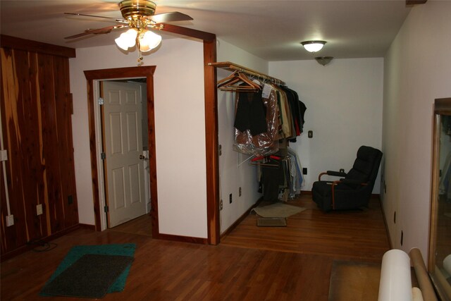 hall featuring hardwood / wood-style flooring