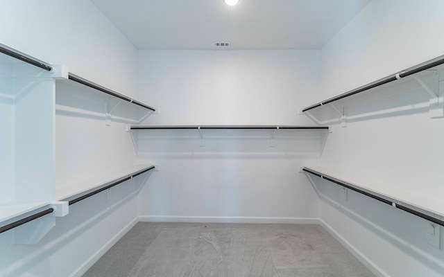 spacious closet with carpet flooring