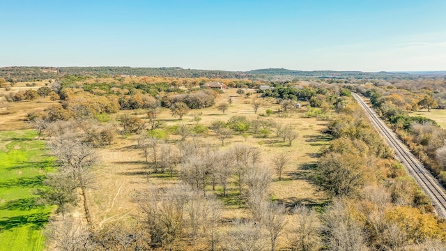 bird's eye view with a rural view