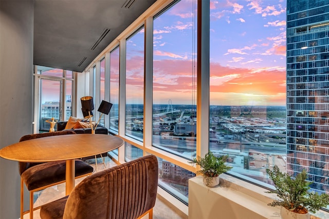 view of sunroom / solarium