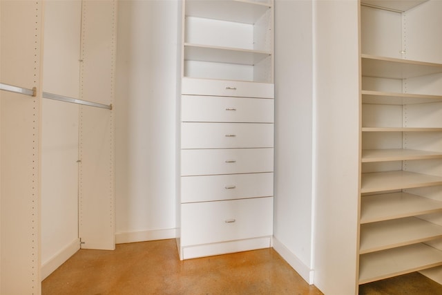 view of walk in closet