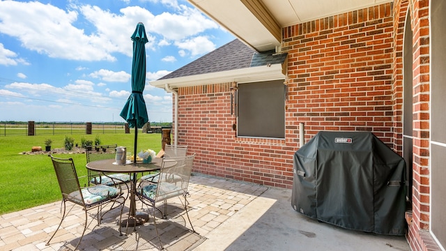 view of patio / terrace featuring grilling area