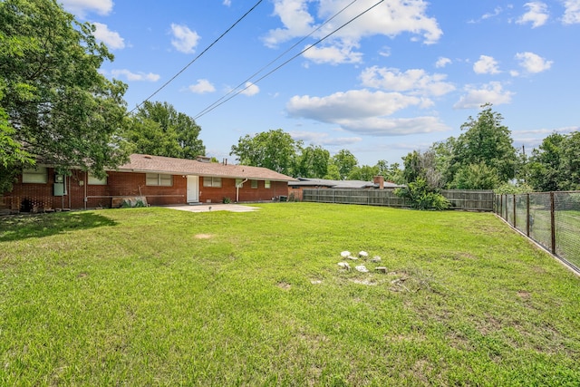 view of yard featuring a patio