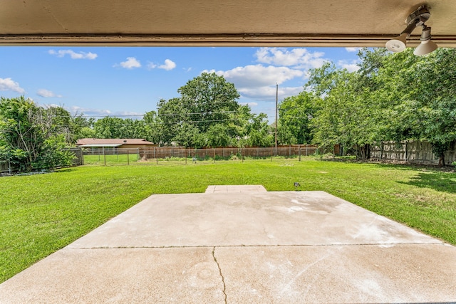 view of yard with a patio